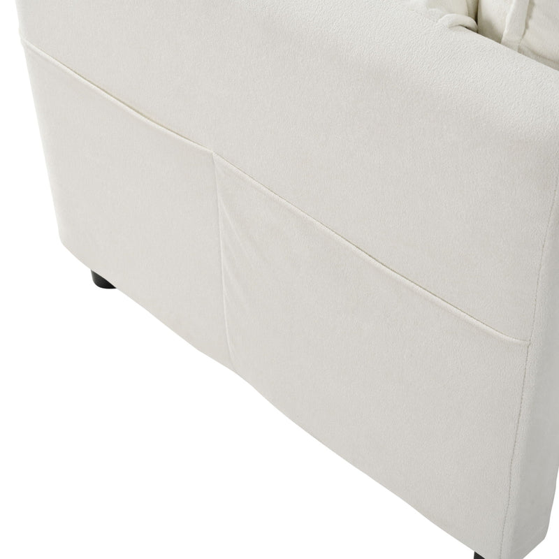Modern Comfy Deep Seat Modular Sectional Sofa Cloud Couch With Ottoman by HouseOfZazla