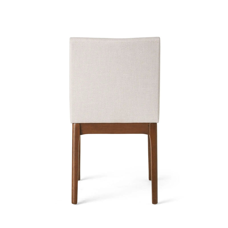 5 Piece Dining Set With Table And Upholstered Chairs - Light Beige / Walnut by HouseOfZazla