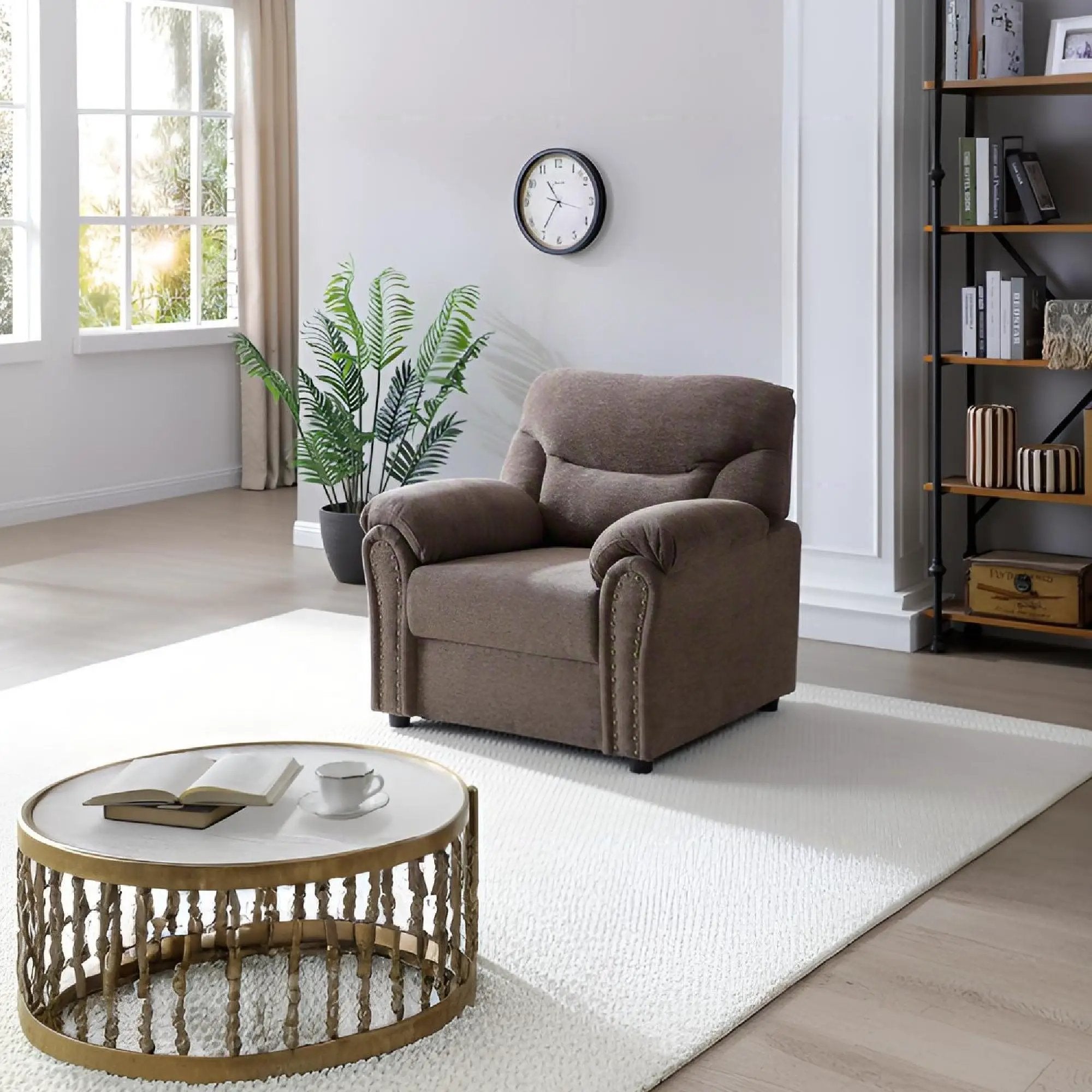 Hamilton - Chair With Hand Applied Nailhead Trim And Pillow Top Arm Cushions by Unique Piece Furniture
