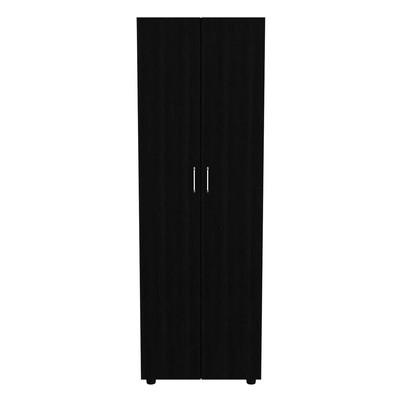 Armoire Organiser, Two Shelves, Rod, Double Door Cabinet Armoire by Unique Piece Furniture