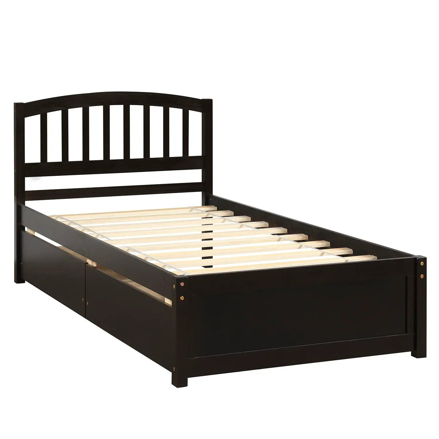 Platform Storage Bed Wood Bed Frame With Two Drawers And Headboard by Unique Piece Furniture