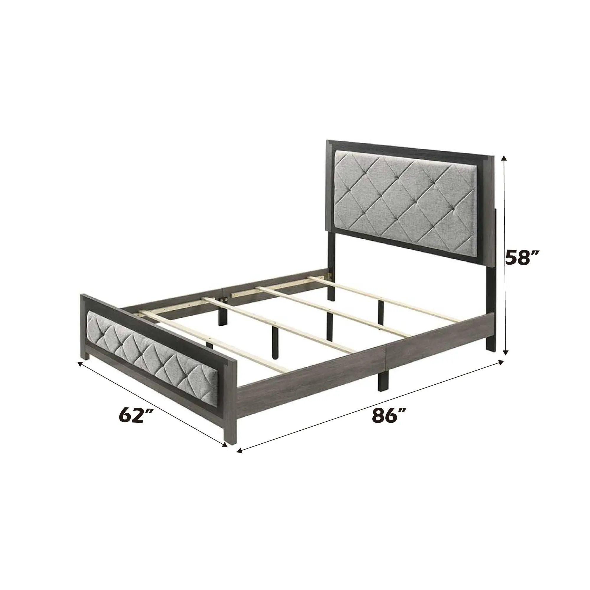 Jehoram - Queen Bed - Gray by Unique Piece Furniture