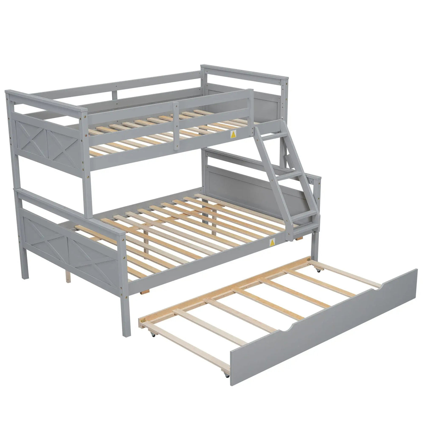 Bunk Bed With Ladder And Safety Guardrail by HouseOfZazla