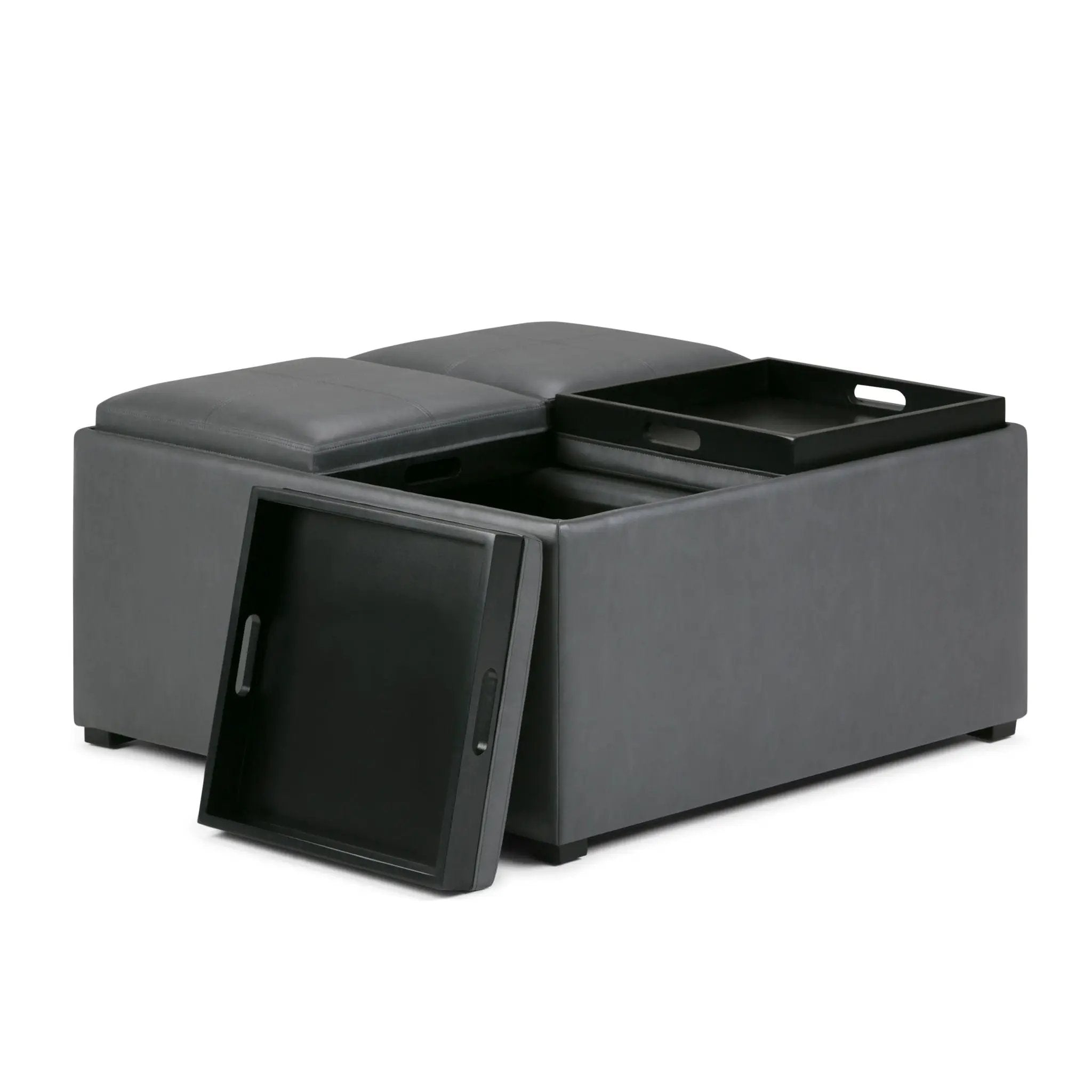 Avalon - Square Coffee Table, Storage Ottoman by HouseOfZazla
