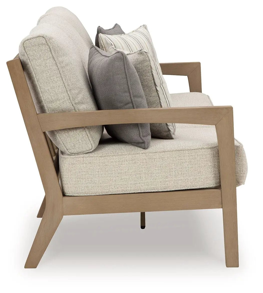Hallow Creek - Sofa With Cushion - Driftwood by Unique Piece Furniture