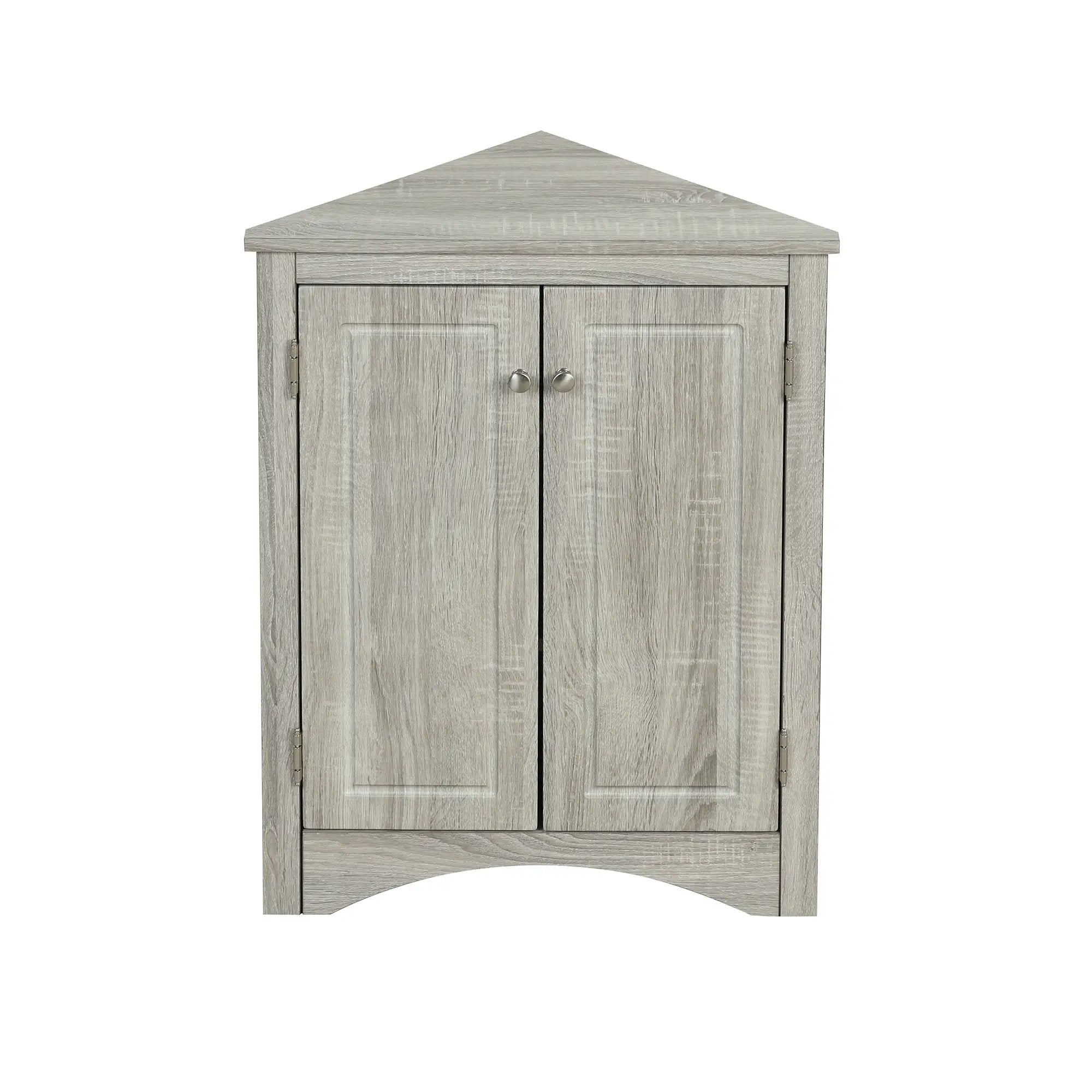 Triangle Bathroom Storage Cabinet With Adjustable Shelves, Freestanding Floor Cabinet For Home Kitchen by Unique Piece Furniture
