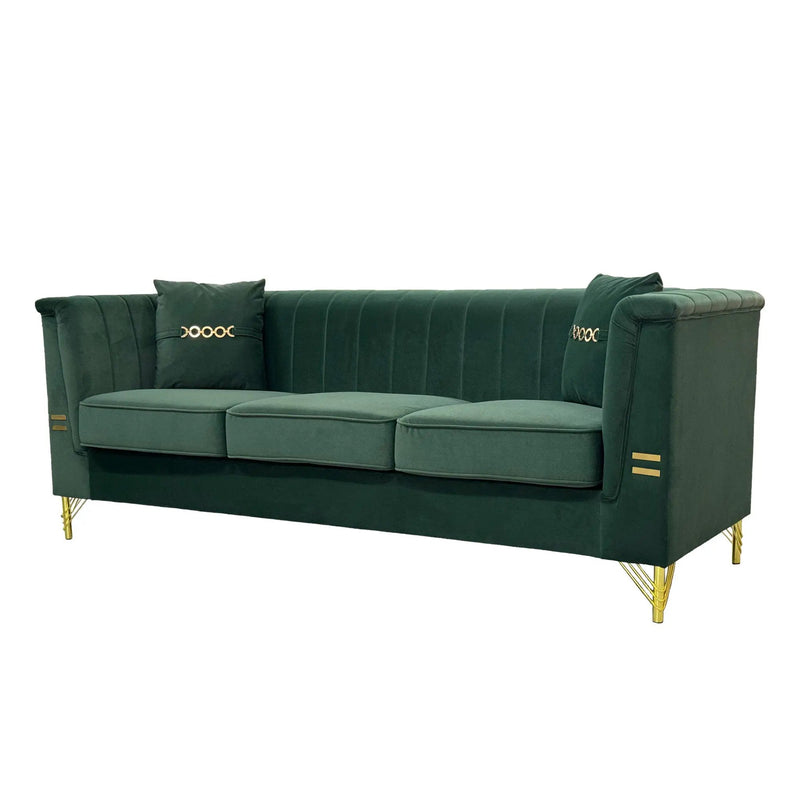 FX-P82B-GR Velvet Sofa by HouseOfZazla