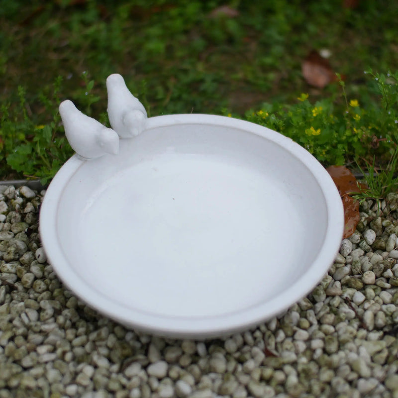 Handmade Ceramic Bird Bath - 11.8 Inch Glossy by HouseOfZazla