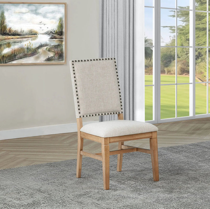 Middleton Upholstered Dining Side Chair Beige (Set of 2) by Unique Piece Furniture