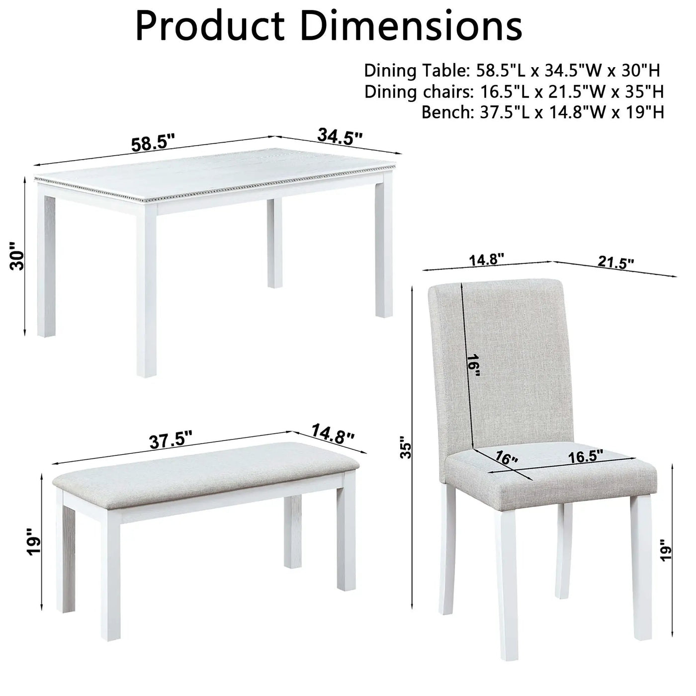 Dining Table Set With Crystal Decoration And Upholstered Chairs by Unique Piece Furniture