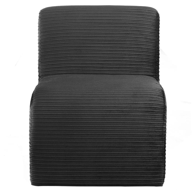 Drayton Upholstered Curved Armless Accent Chair Black by Unique Piece Furniture