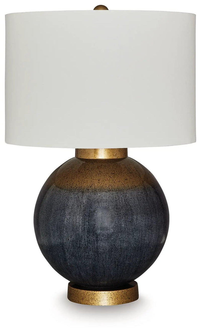 Adara - Metal Table Lamp - Blue / Gold Finish by Unique Piece Furniture
