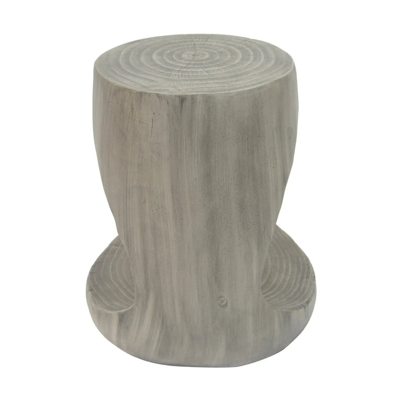Hollow Side Table Wood-Like Texture Grey by HouseOfZazla