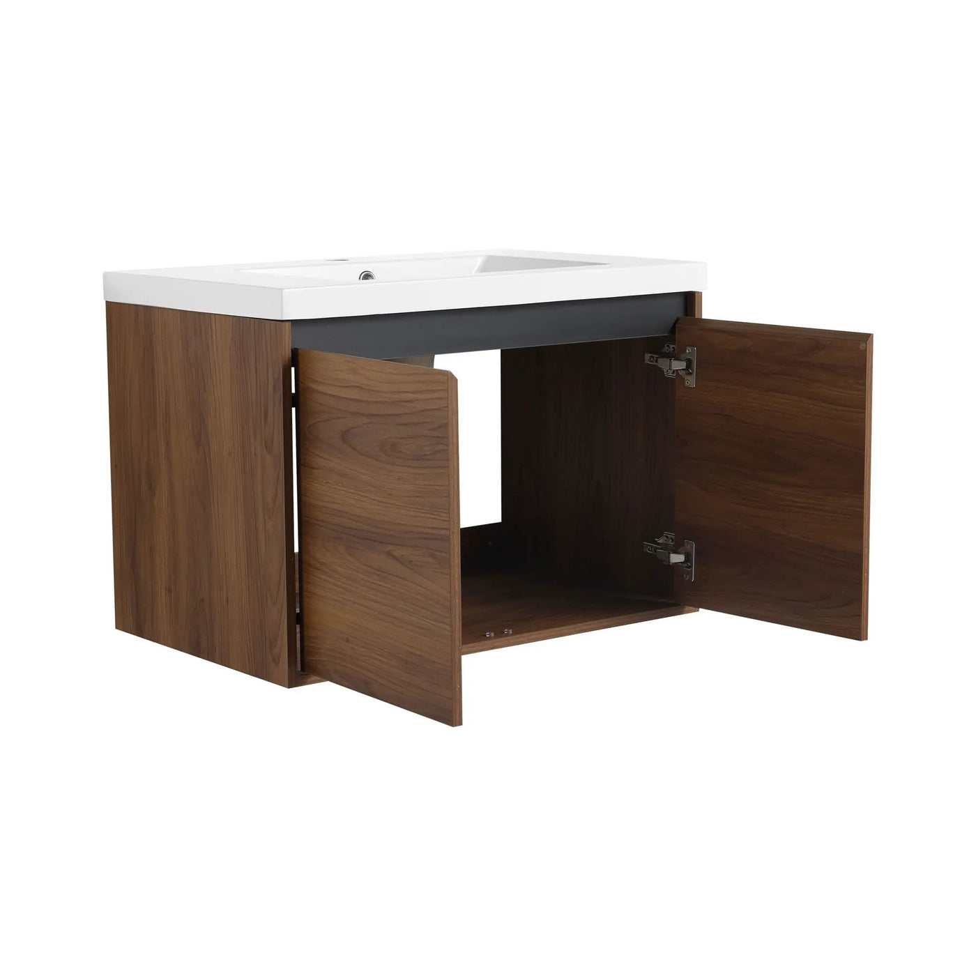 Bathroom Vanity Set With Resin Countertop Sink And 2 Doors, Engineered Wood by HouseOfZazla