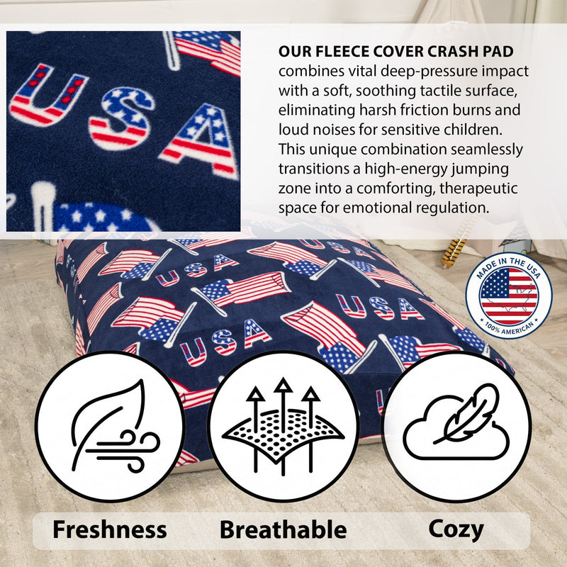 Sensory Crash Pad for Kids & Adults – Removable Washable Fleece Cover by HouseOfZazla