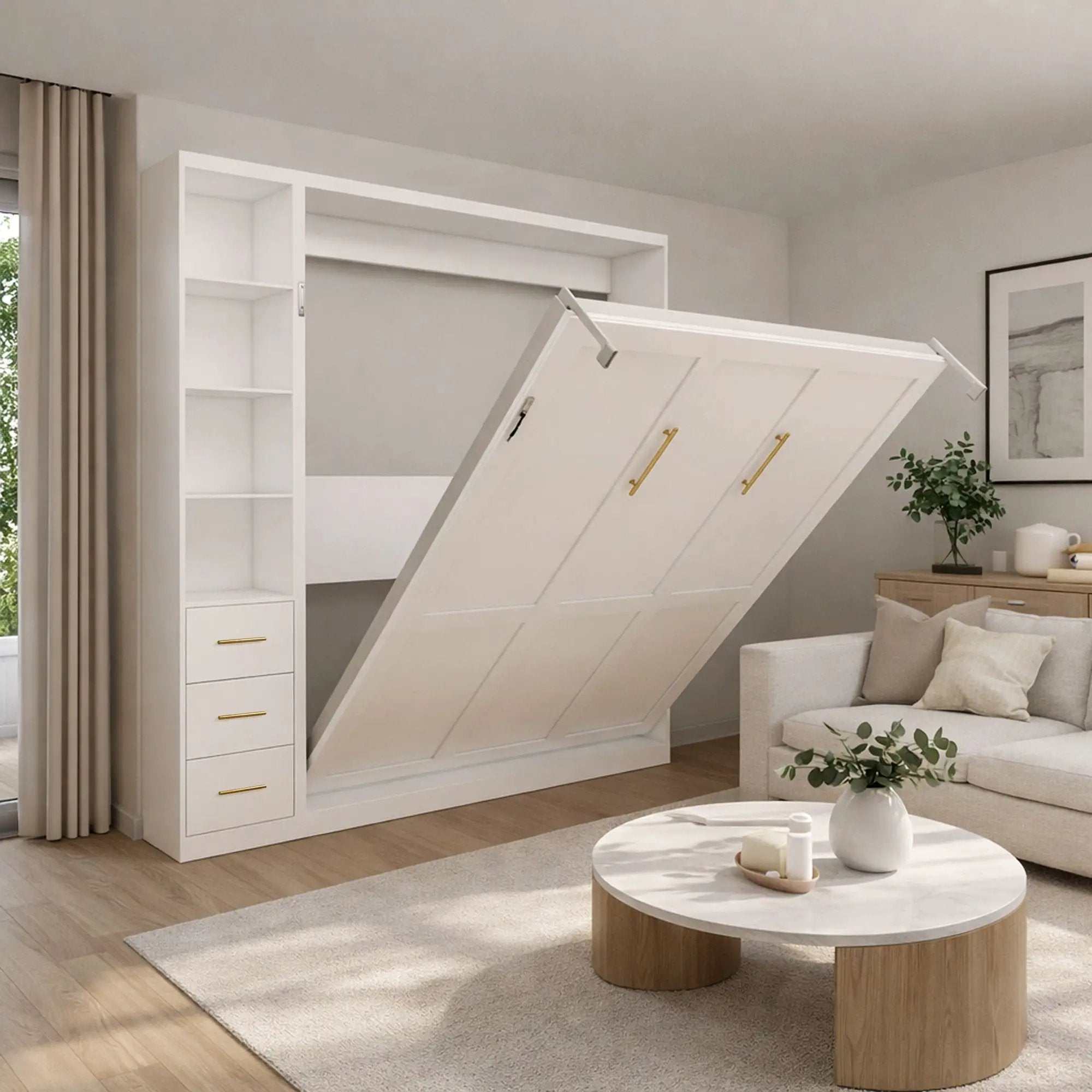 Folding Vertical Murphy Wall Bed by HouseOfZazla