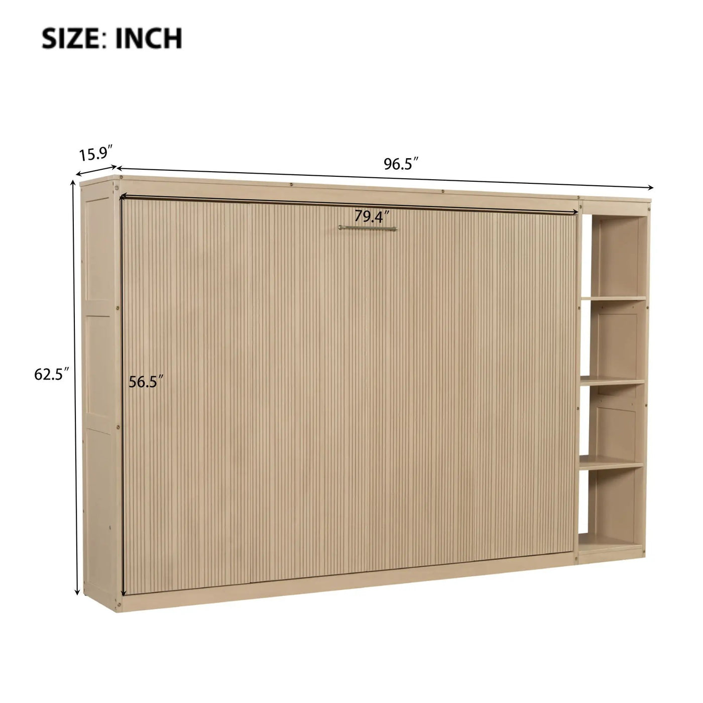 Murphy Bed With Bookshelf And Storage by Unique Piece Furniture