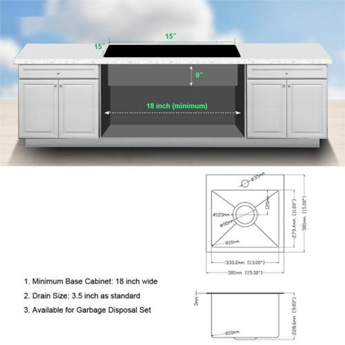 Premium Laundry Drop In Utility Sink 16 Gauge Stainless Steel, Topmount by HouseOfZazla
