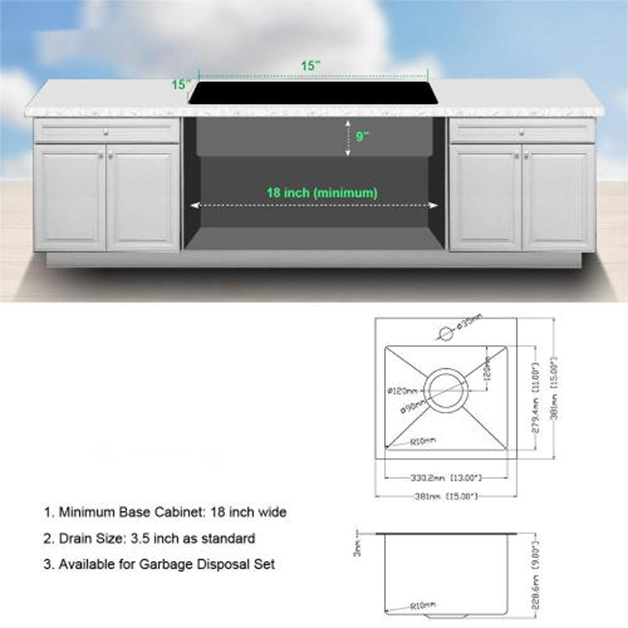 Premium Laundry Drop In Utility Sink 16 Gauge Stainless Steel, Topmount by HouseOfZazla