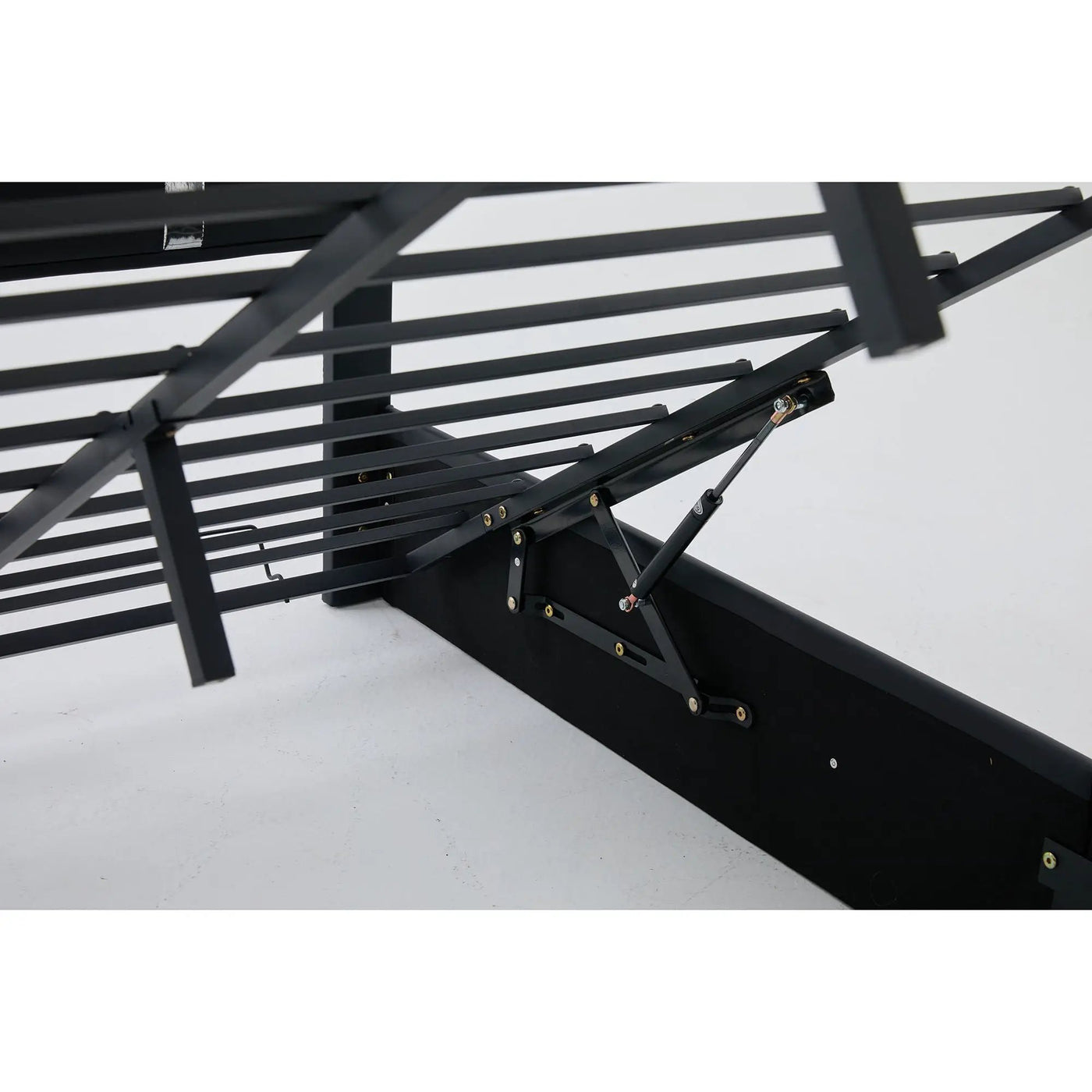 Upholstered Platform Bed Frame With Adjustable LED Headboard, USB C-Charging, Hydraulic Lift by Unique Piece Furniture
