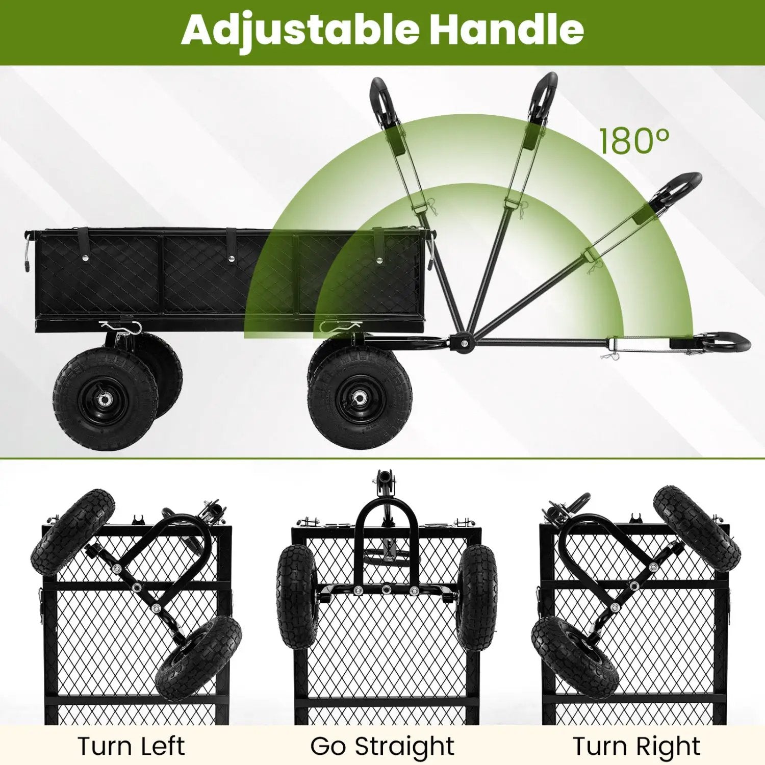 880 lbs Utility Wagon Flatbed with Removable Oxford Cloth Liner by DirectDeals