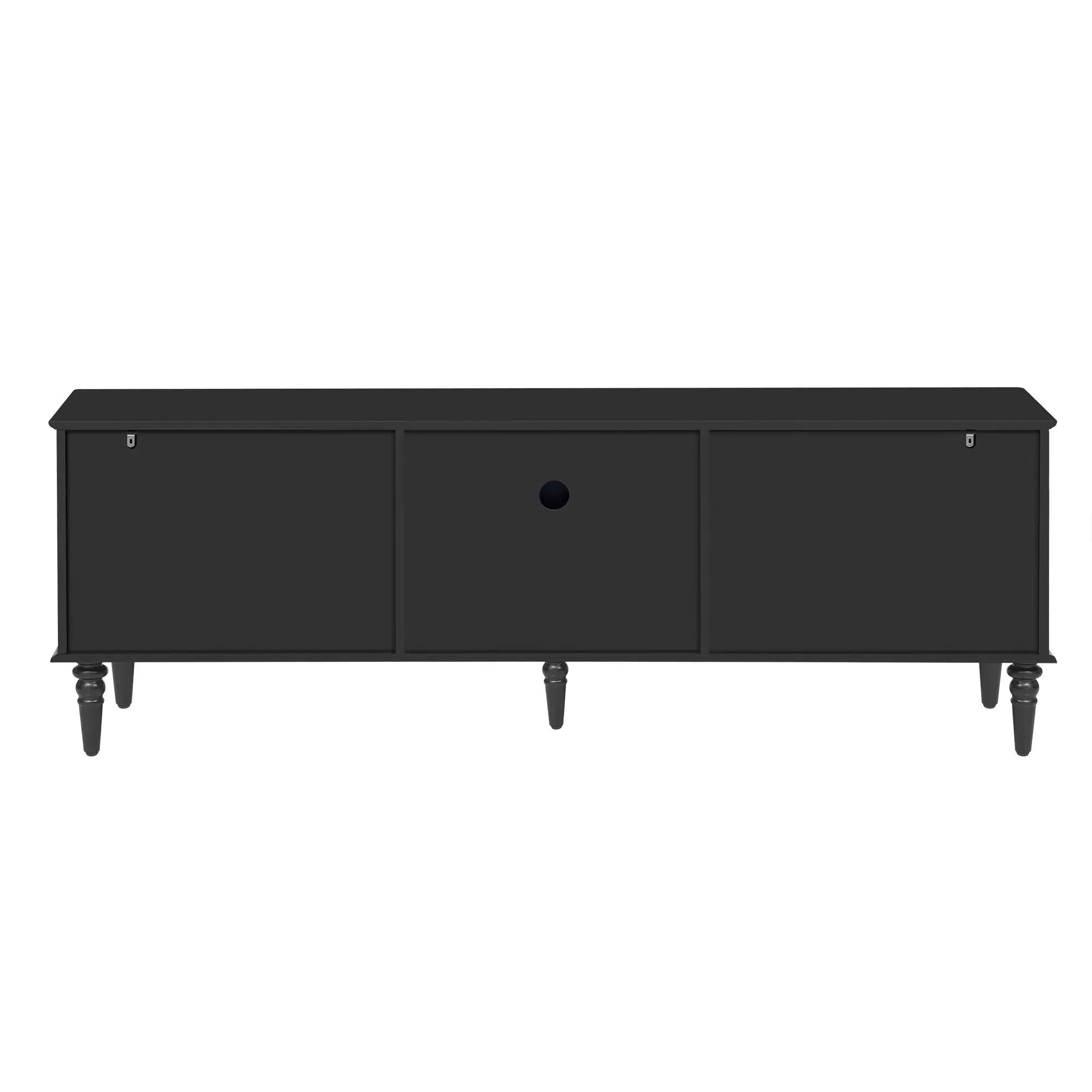 TV Stand For TVs Up To 75", Entertainment Center Media Console For Living Room - Black by HouseOfZazla