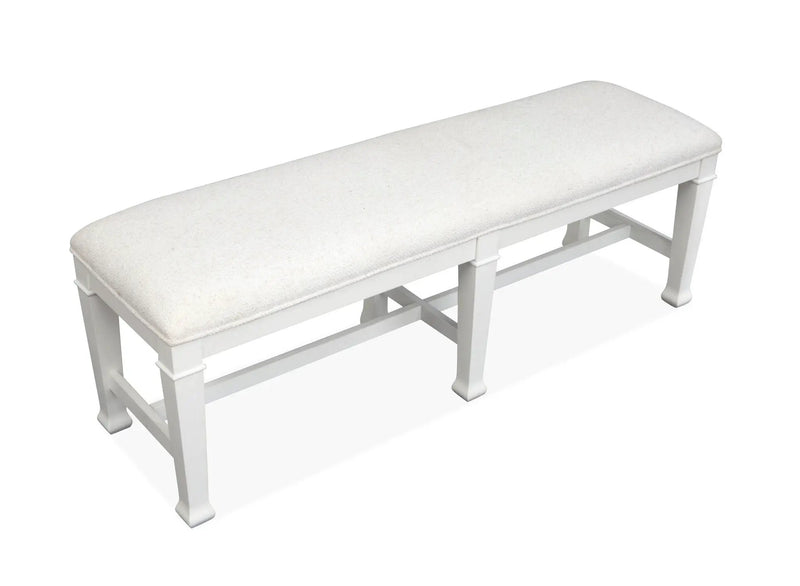 Kingston - Bench - Whisper White And Cerused Nutmeg by Unique Piece Furniture