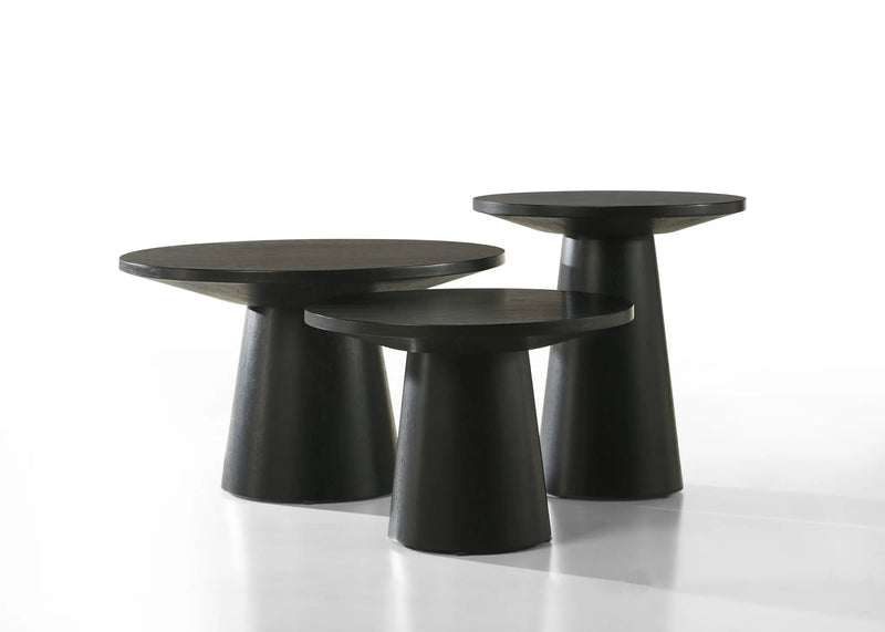 Jasper - 3 Piece Coffee, End, And Console Table (Set of 3) - Ebony Black by HouseOfZazla