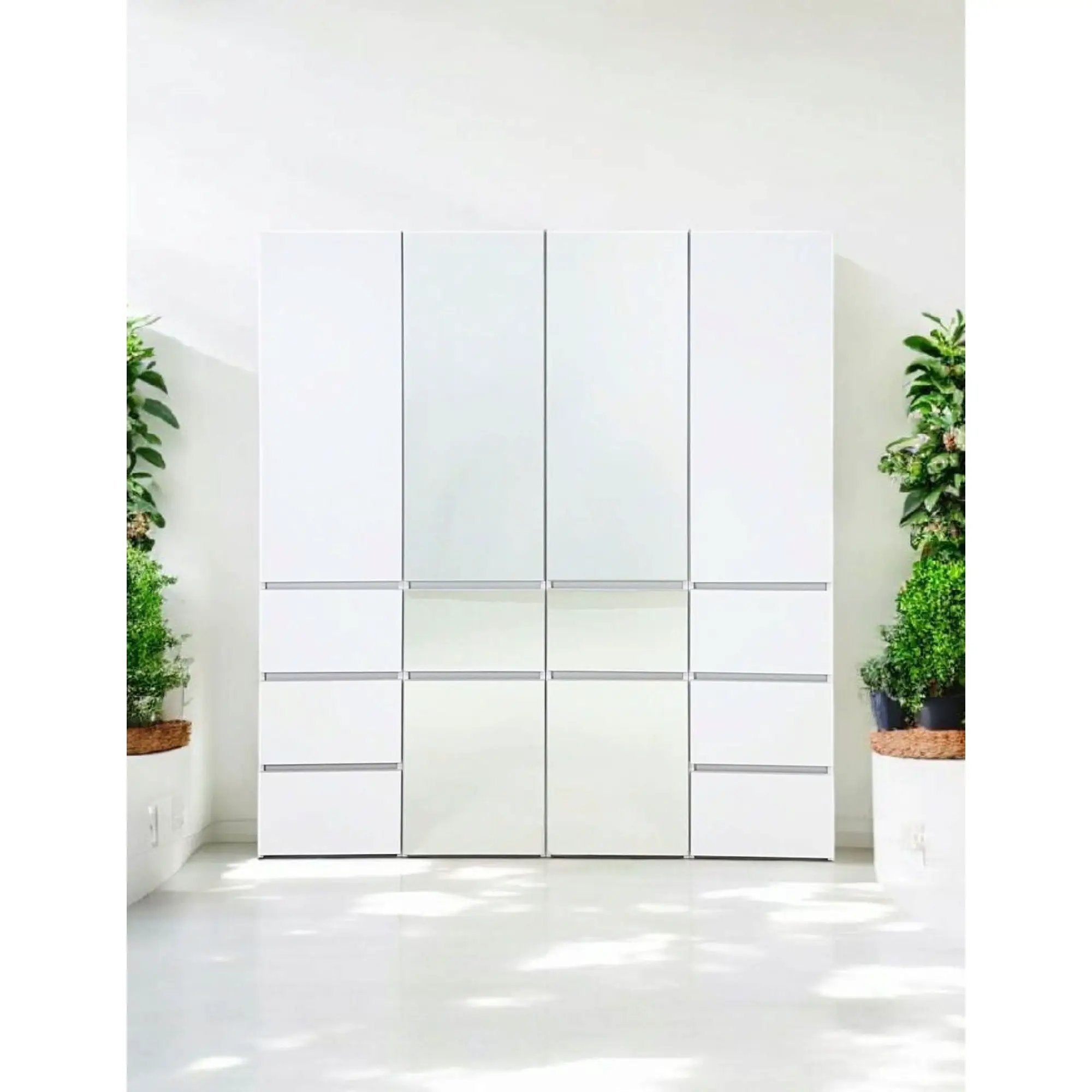 Elise - Slim Modular Closet Cabinet With Drawers - White by HouseOfZazla