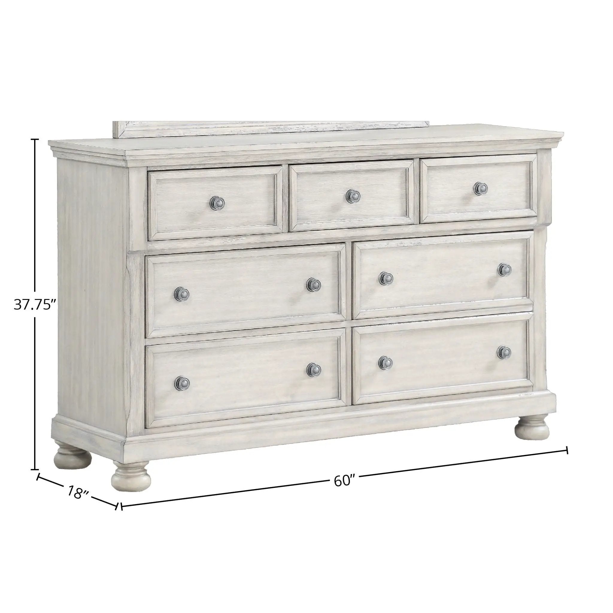 Seven Drawer Dresser - Antique Gray by HouseOfZazla