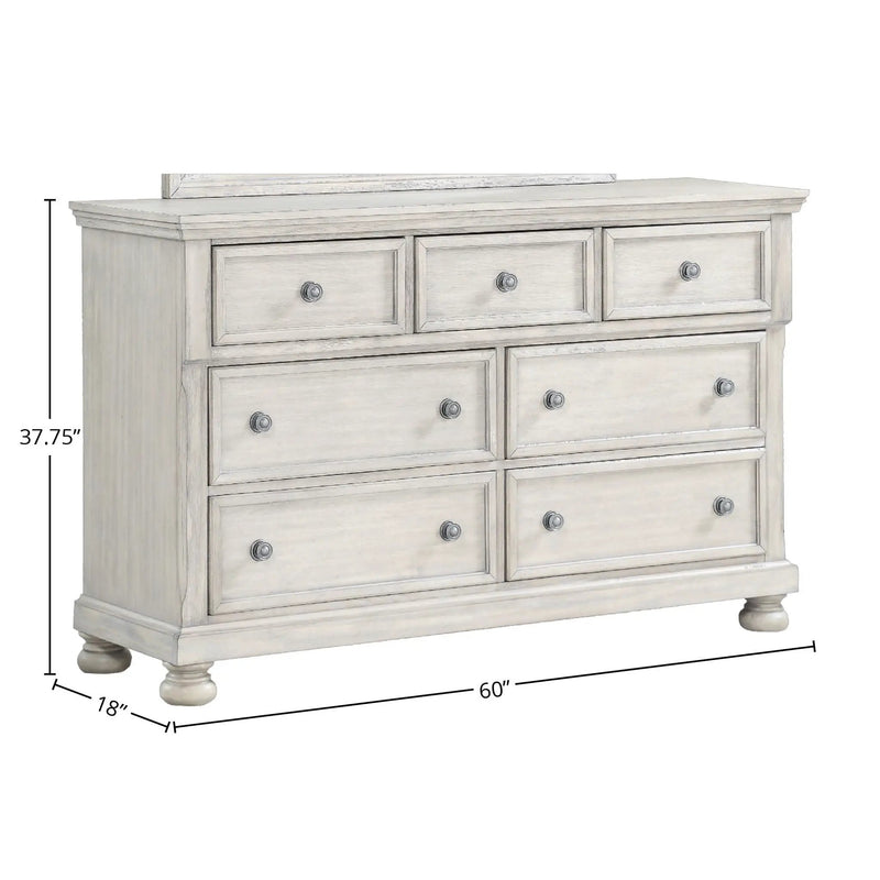 Seven Drawer Dresser - Antique Gray by HouseOfZazla