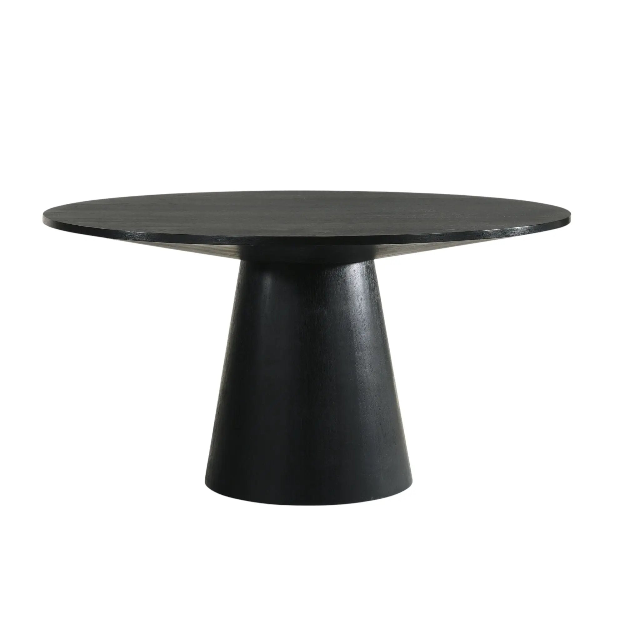 Froja - Manufactured Wood Round Dining Table - Black by HouseOfZazla
