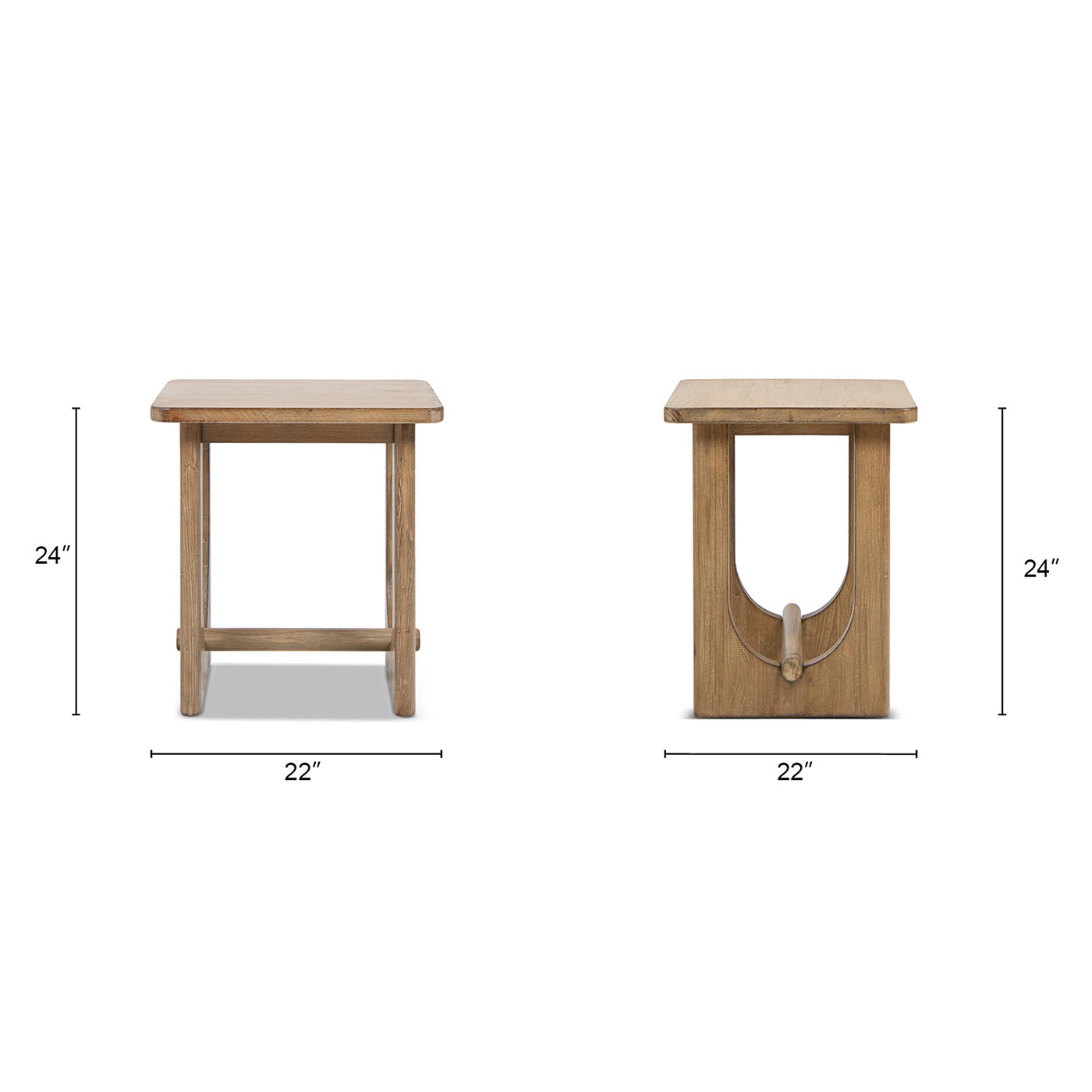 Turnkey 22" Square Side Table Antique by HouseOfZazla