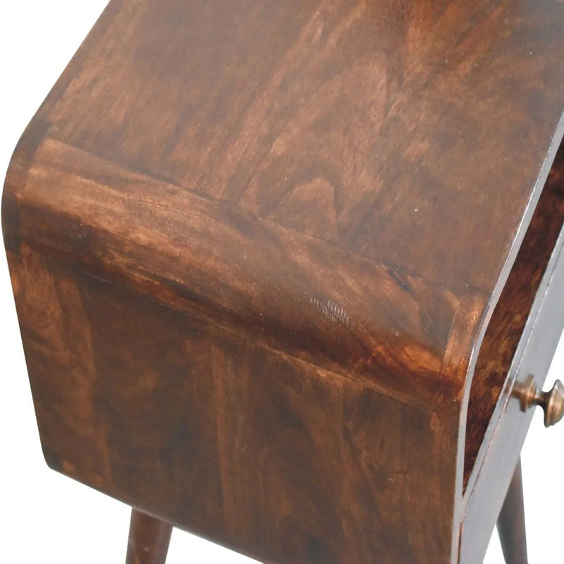 Mini Curve Open Bedside Nightstand by HouseOfZazla
