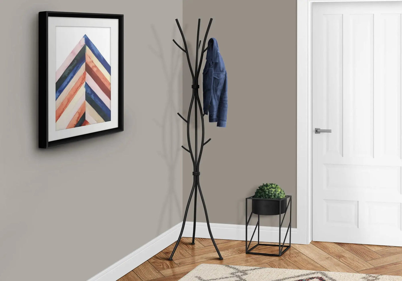 Coat Rack, Hall Tree, Free Standing, 11 Hooks, Entryway, Contemporary & Modern by Unique Piece Furniture
