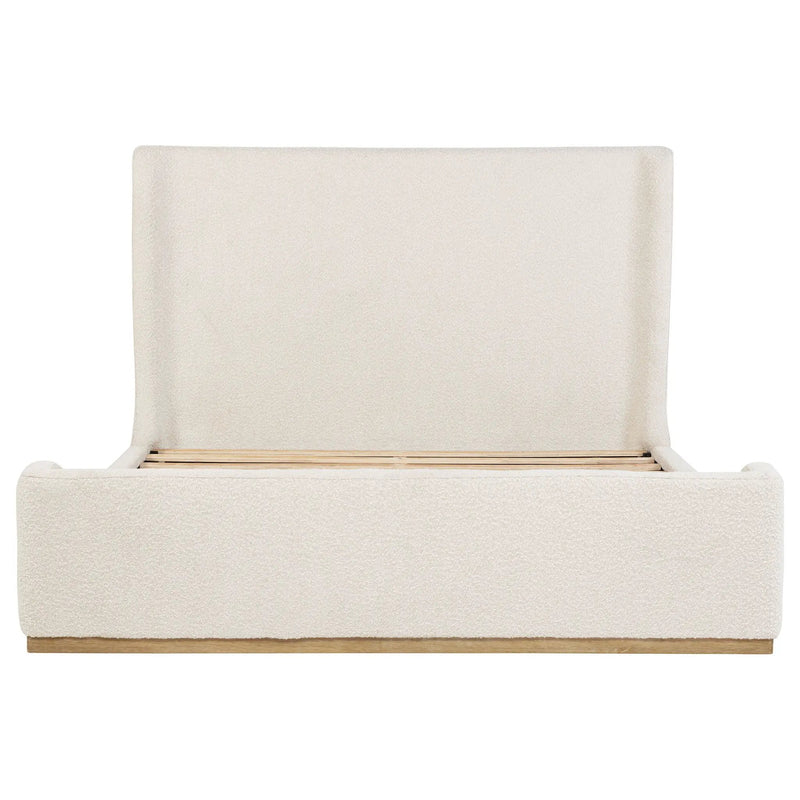 Nala Upholstered Eastern King Sleigh Bed Cream by Unique Piece Furniture