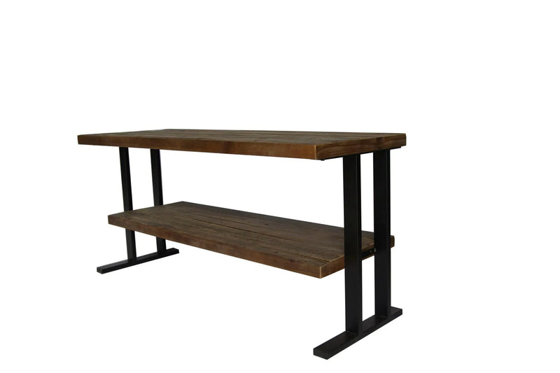 Media Console Table With One Shelf To Your Home Decor - Natural / Black by Unique Piece Furniture