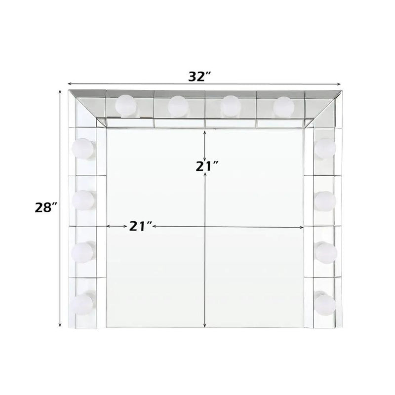 Dominic - 28" Accent Mirror - Mirrored by Unique Piece Furniture