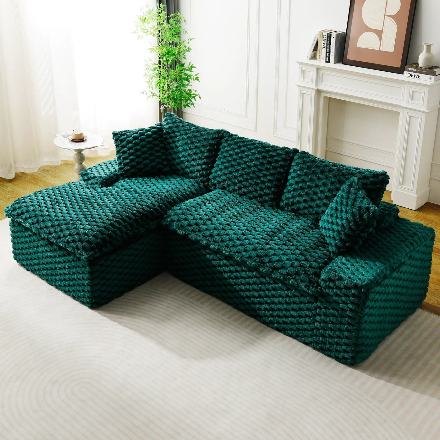 Modular Sofa, Convertible Twin Seat With Chaise Lounge by Unique Piece Furniture