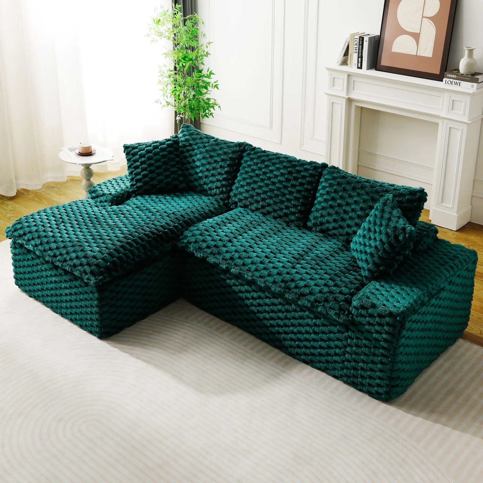 Modular Sofa, Convertible Twin Seat With Chaise Lounge by Unique Piece Furniture