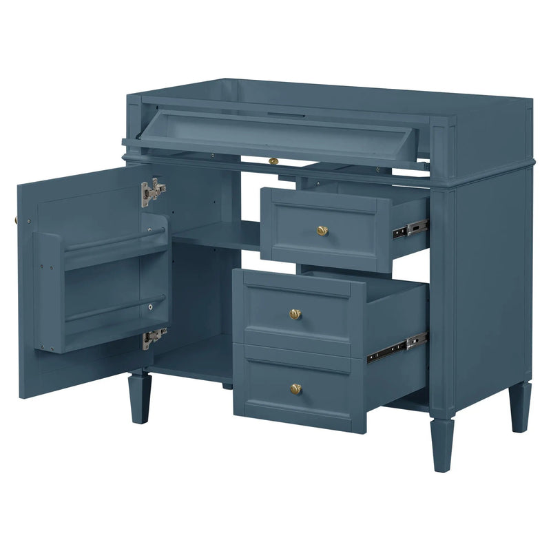 Bathroom Vanity With 2 Drawers And Tip-Out Drawer, Storage Cabinet by Unique Piece Furniture