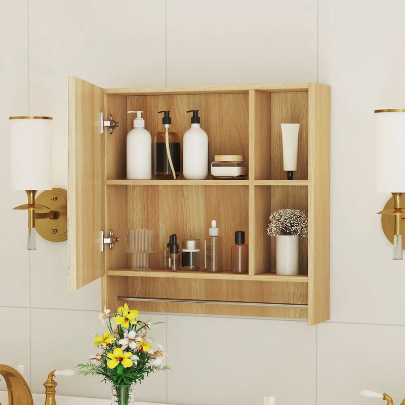 Bathroom Mirror Medicine Cabinet Wall Mounted With Shelves by HouseOfZazla