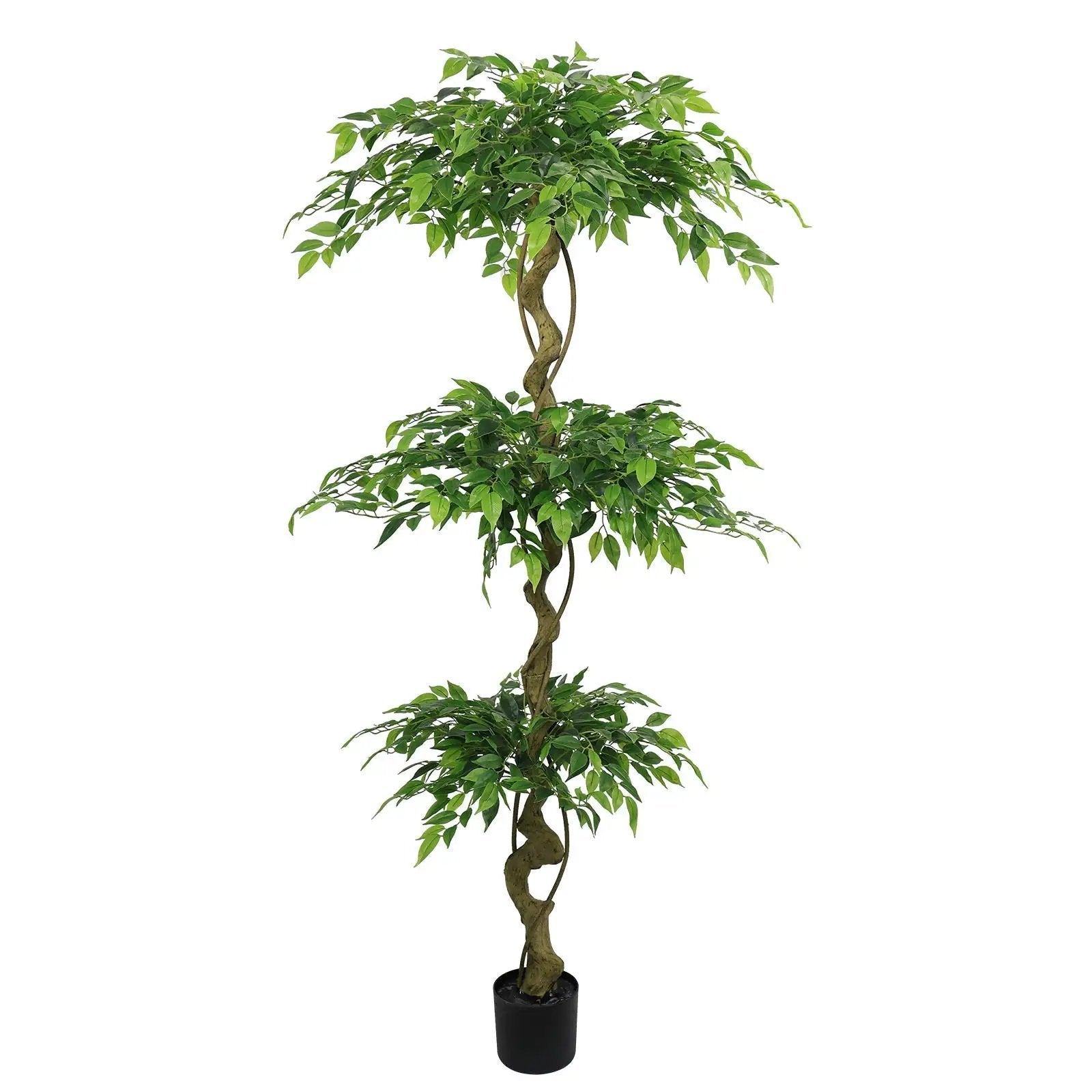 Artificial Ficus Tree With Pot For Home Decor Indoor Plant - Green by Unique Piece Furniture
