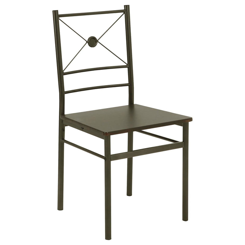 5 Piece Rectangle Dining Set With Tubing Base