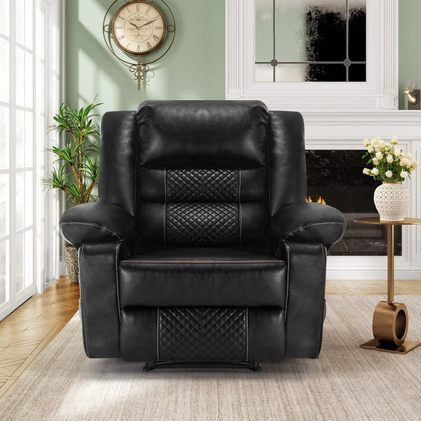 Breathable Massage Recliner Manual Chair by Unique Piece Furniture