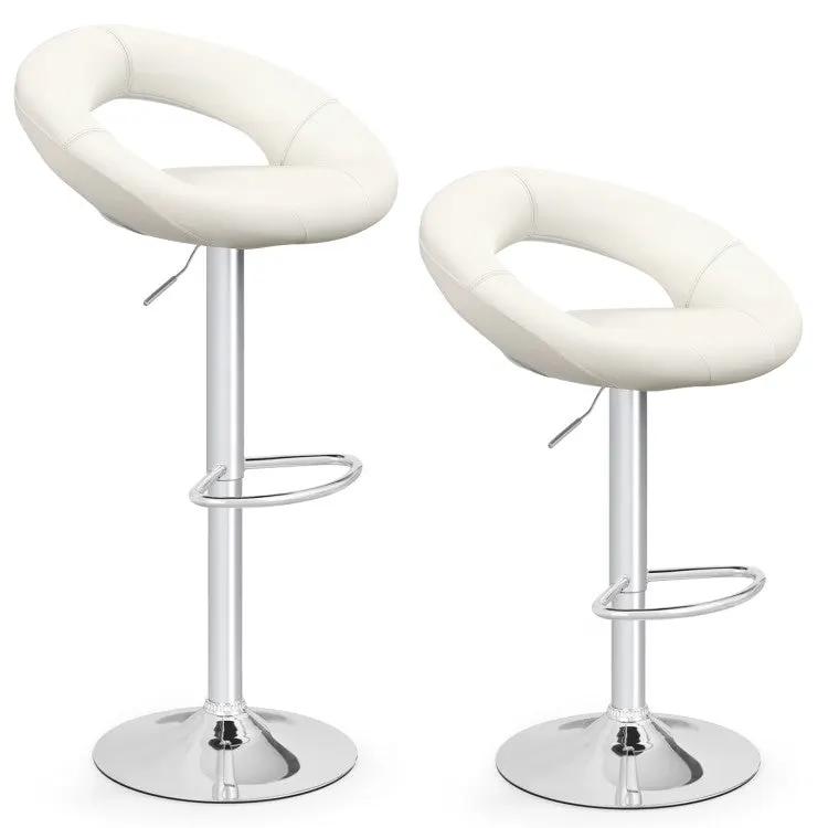 4-Piece Kitchen & Dining Bundle: Modern Velvet Accent Chair (Set of 2) + Height Adjustable Bar Stools (Set of 2) by DirectDeals