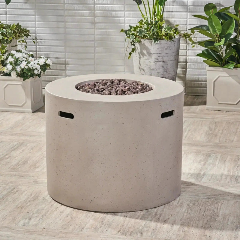 Round Iron Fire Pit With 40,000 Btu by HouseOfZazla