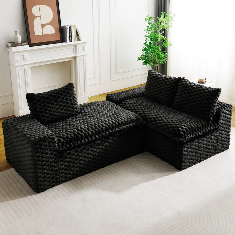Modular Sofa, Convertible Twin Seat With Chaise Lounge by HouseOfZazla