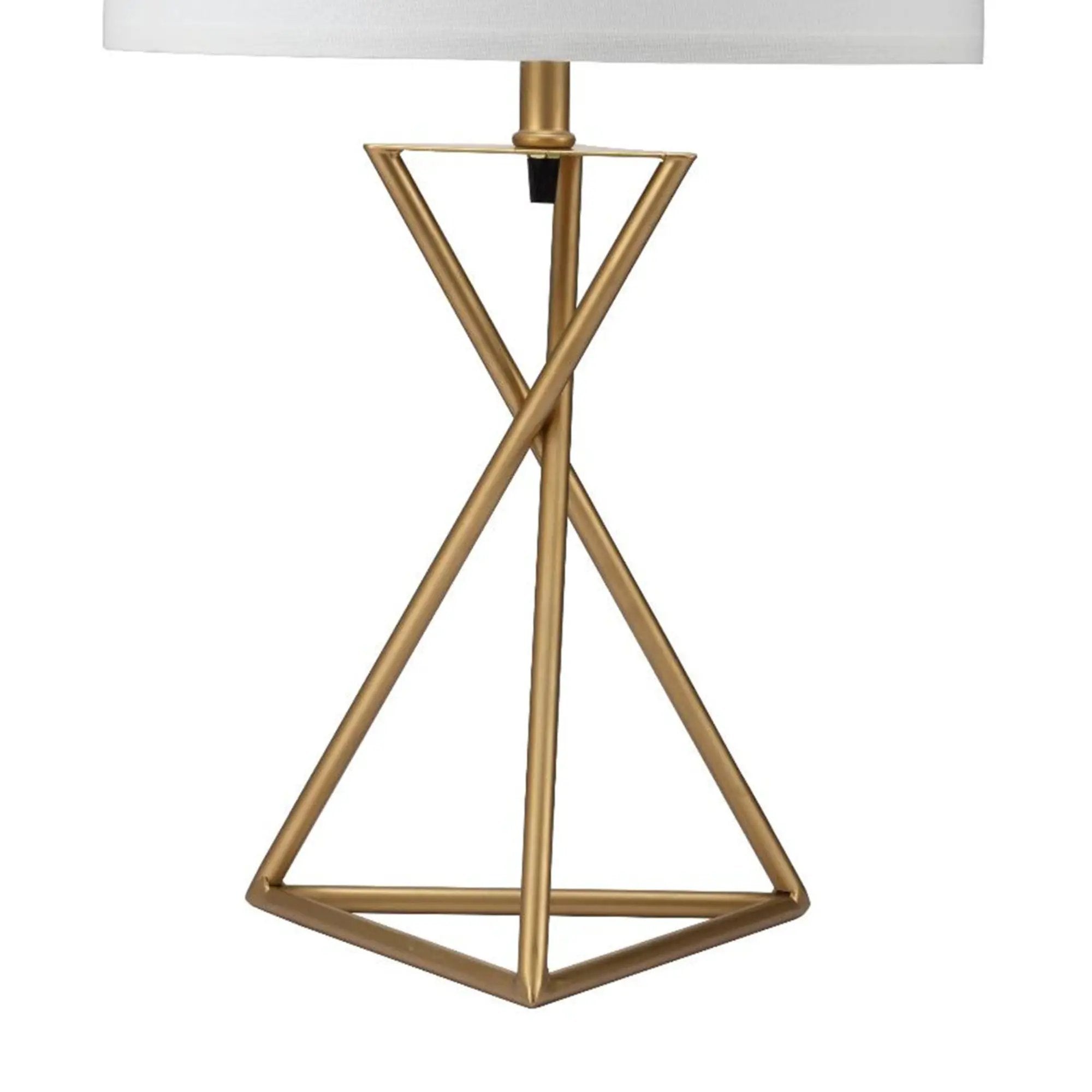 26.25" Tall Ester Mid-Century Metal Table Lamp in Matte Gold by HouseOfZazla