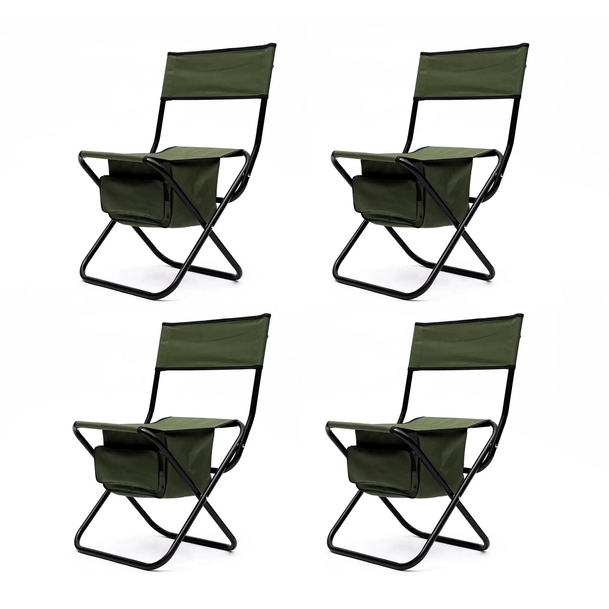 Folding Outdoor Chairs With Storage Bag, Portable Chair For Indoor, Outdoor Camping, Picnics And Fishing by HouseOfZazla
